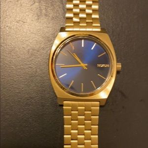 Nixon Time Teller gold & navy watch